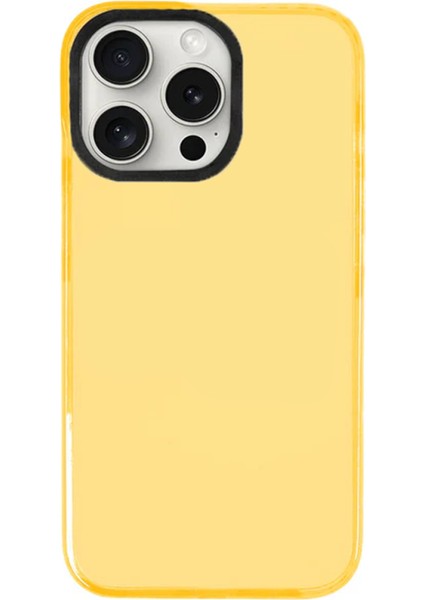 Apple iPhone 13 Pro Uyumlu Telefon Kılıf Premium Sarı Kaplama Koruyucu Darbe Önleyici Çerçeveli