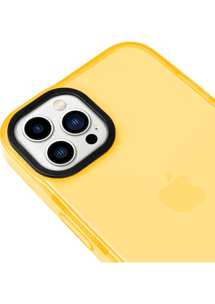 Apple iPhone 13 Pro Uyumlu Telefon Kılıf Premium Sarı Kaplama Koruyucu Darbe Önleyici Çerçeveli modelleri