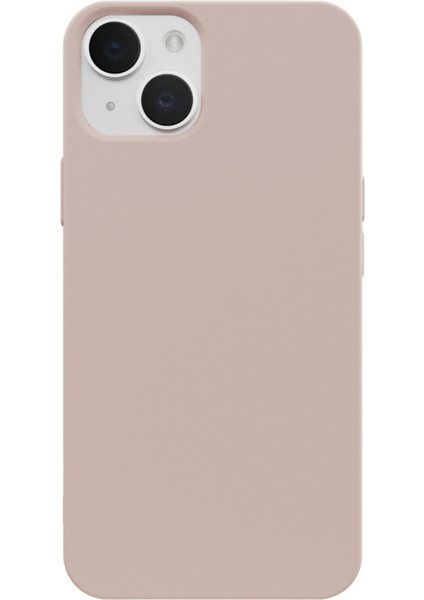 Apple iPhone 15 Uyumlu Telefon Kılıfı Kadife Iç Yüzey Lansman Pudra Pembe