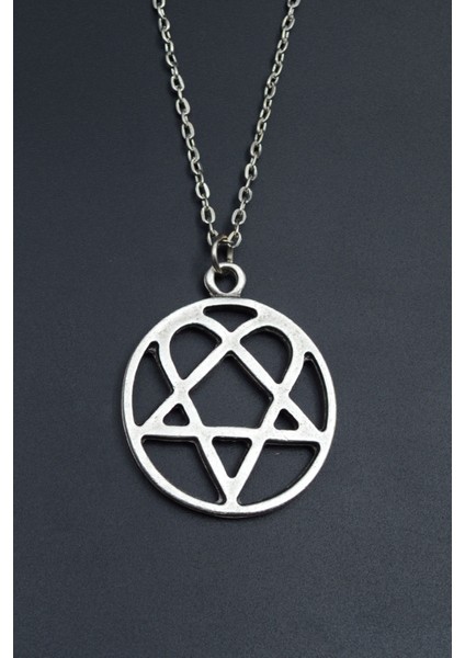 Heartagram Gümüş Kaplama Unisex Düz Zincir Kolye kod 755 fiyatları