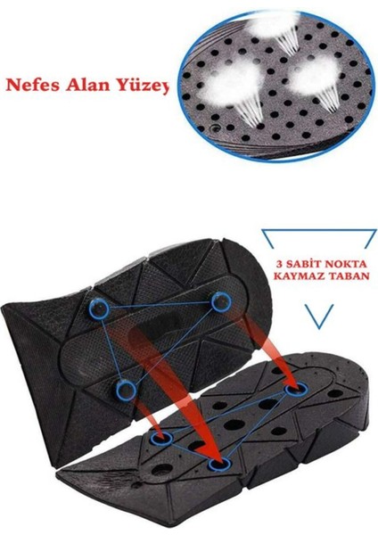 Boy Uzatıcı Tabanlık - Ayakkabı İçi Topuk Yükseltici - Hava Yastıklı Gizli Ayak Tabanlığı - 5 cm