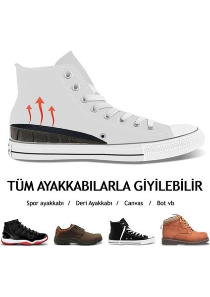 Boy Uzatıcı Tabanlık - Ayakkabı İçi Topuk Yükseltici - Hava Yastıklı Gizli Ayak Tabanlığı - 5 cm