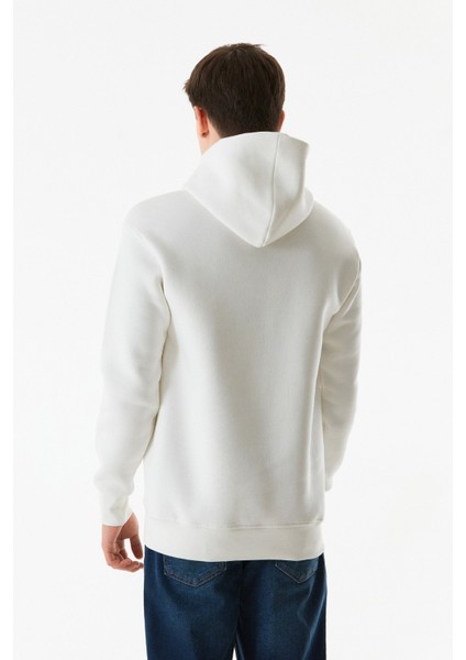 Yazı Baskılı Kanguru Cepli Kapüşonlu Sweatshirt fırsatları