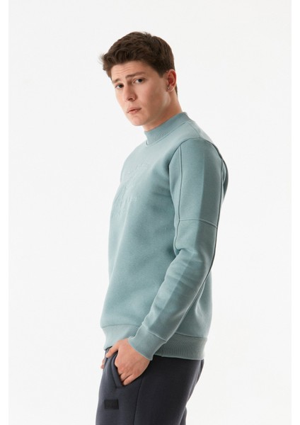 Yazı Nakışlı Dik Yaka Sweatshirt fırsatları