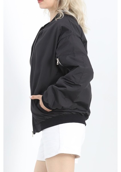 Unisex Bomber Ceket Siyah - 20362.1761.
