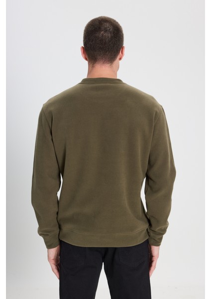 Wrangler Regular Fit Normal Kesim Bisiklet Yaka Haki Sweatshirt indirimleri