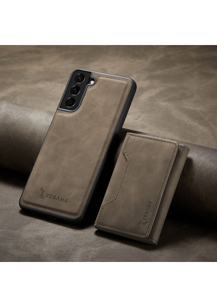 Samsung Galaxy S24 Plus Uyumlu Kılıf Zebana 2in1 Elite Class Cüzdanlı Deri Kılıf Koyu Kahverengi modelleri