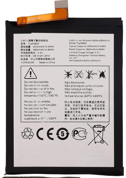 Tcl 20S Batarya Pil Sıfır Orijinal