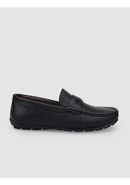 %100 Hakiki Deri Siyah Erkek Loafer