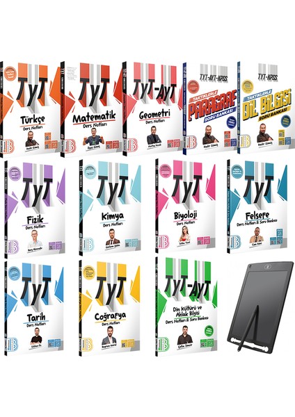 2025 Tyt Tüm Dersler Mega Set-8.5"pilli-Dijital Yazı ve Çizim Tableti Hediye