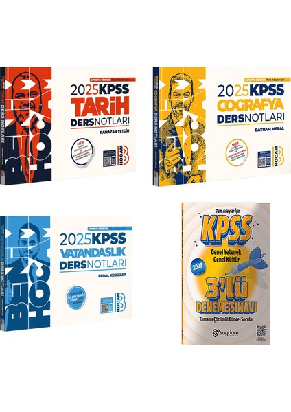 2025 Kpss Tarih-Coğrafya-Vatandaşlık Video Ders NOTLARI-2025 Gygk Tamamı Çözümlü 3 Deneme Hediye