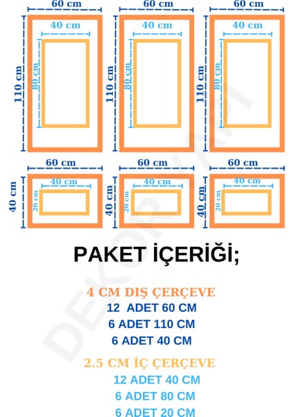 Dekoratif Boyanabilir Antre ve Koridor Çerçevesi Duvar Çıtası