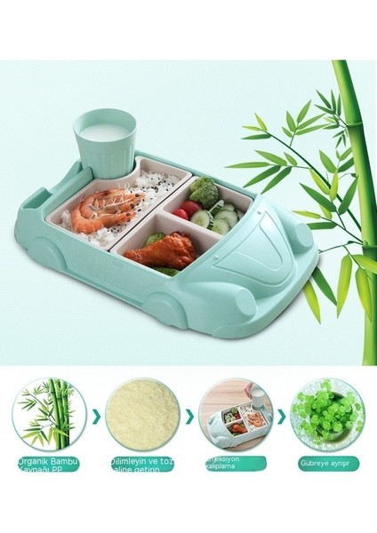 Yaratıcı Bambu Elyaf Karikatür Bölünmüş Bebek Tabağı (Yurt Dışından) fırsatları