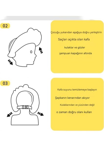 Çocuk Şampuanı ve Duş Başlığı Su Geçirmez Ayarlanabilir Silikon Kulak Koruması (Yurt Dışından)