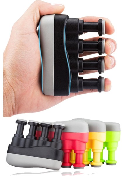 Tekno Trust Siyah Portatif Gitar Bas Piyano Parmak Egzersizci El Kavrama Parmak Eğitmen Parmak Güçlendirici El