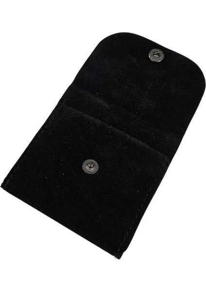 Kadife (Süet) Zarf Kese Siyah 10 Adet 7x7 cm Boy Takı, Altın Kesesi (Çıtçıtlı) modelleri