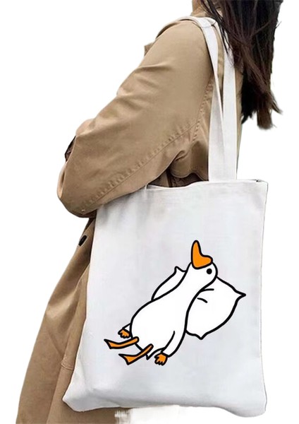 Sevimli Karikatür Hayvan Omuz Kanvas Tote Omuz Çanta (Yurt Dışından)