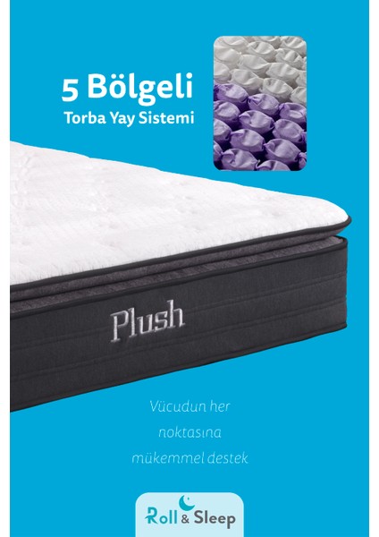 Roll & Sleep Plush Premium Torba Yay Sistemli Rol Pack Yatak