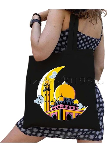 Kanvas Tote Büyük Kapasiteli Seyahat Omuz Çanta (Yurt Dışından)