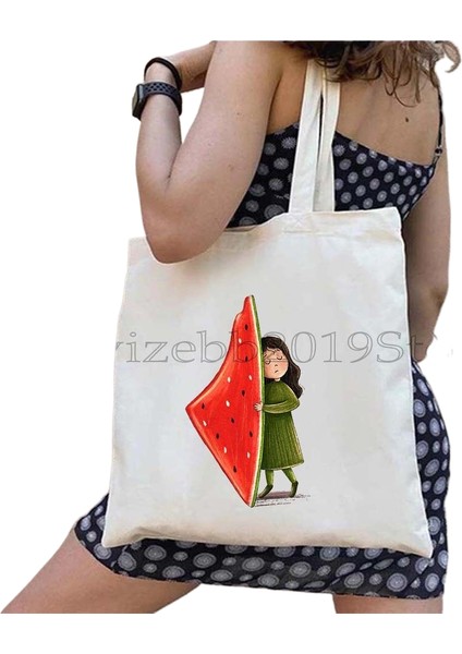 Kanvas Tote Büyük Kapasiteli Seyahat Omuz Çanta (Yurt Dışından)