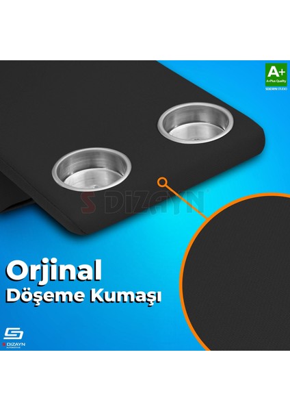 Drs Tuning S-Dizayn Universal Arka Koltuk Kol Dayama Kolçak Siyah A+ Kalite