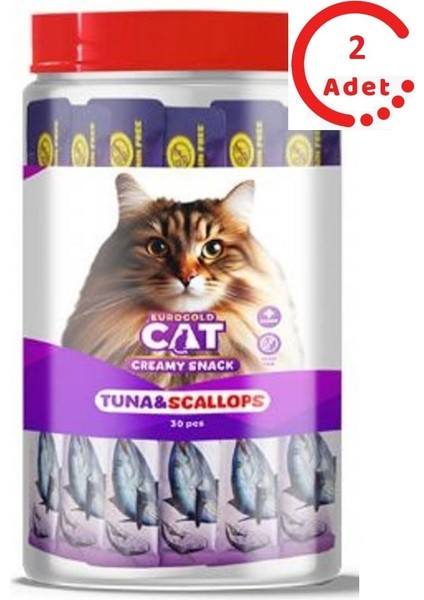 Cat Sıvı Kedi Ödülü Ton - Deniz Tarağı 30X15GR x 2 Adet