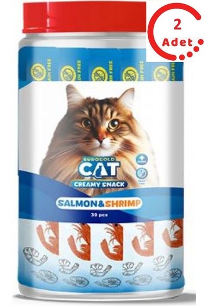 Cat Sıvı Kedi Ödülü Somon - Karides 30X15GR x 2 Adet