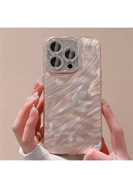 Apple iPhone 15 Pro Max Uyumlu Kılıf Zebana Dazz Silikon Kılıf Rose Gold