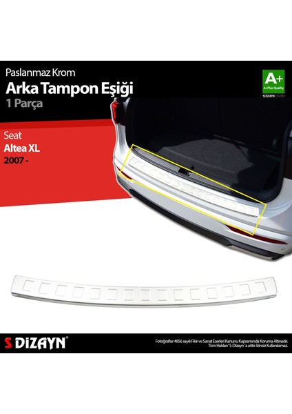 Drs Tuning S-Dizayn Seat Altea Xl Krom Arka Tampon Eşiği 2007 Üzeri