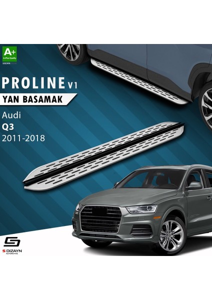S-Dizayn Audi Q3 8u Oem Still Pro V1 Aluminyum Yan Basamak 173 cm 2011-2018