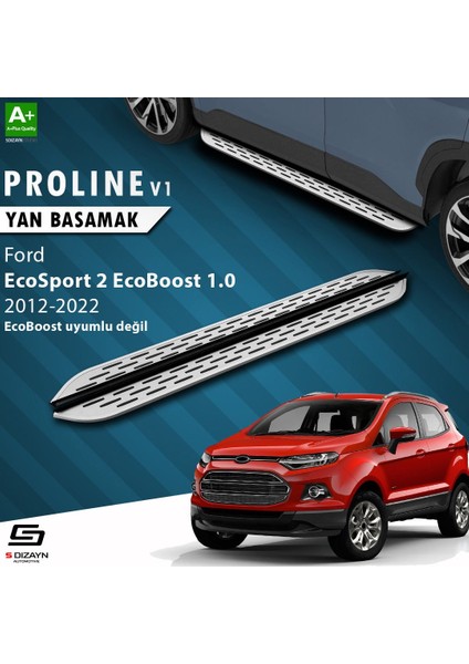 S-Dizayn Ford Ecosport 2 Oem Still Pro V1 Aluminyum Yan Basamak 173 cm 2012-2022
