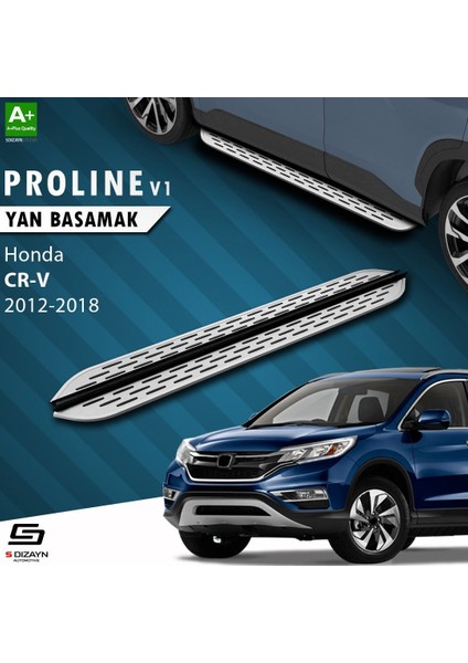 S-Dizayn Honda Cr-V 4 Oem Still Pro V1 Aluminyum Yan Basamak 173 cm 2012-2018