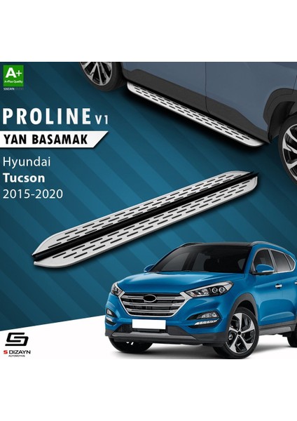S-Dizayn Hyundai Tucson 3 Oem Still Pro V1 Aluminyum Yan Basamak 173 cm 2015-2020