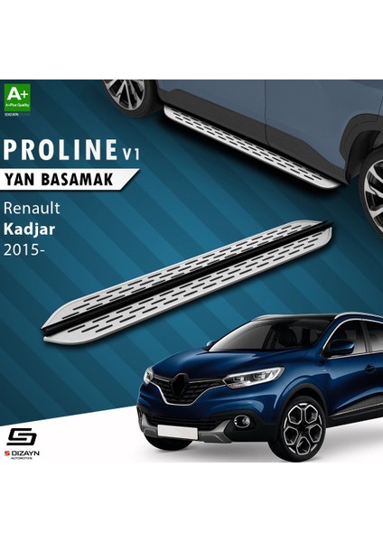 S-Dizayn Renault Kadjar Oem Still Pro V1 Aluminyum Yan Basamak 173 cm 2015-2022
