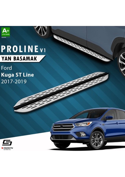 S-Dizayn Ford Kuga 2 St-Line Oem Still Pro V1 Aluminyum Yan Basamak 183 cm 2017-2019