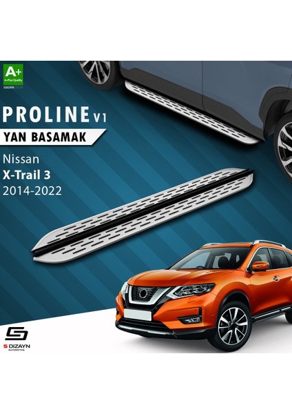 S-Dizayn Nissan X-Trail T32 Oem Still Pro V1 Aluminyum Yan Basamak 183 cm 2014-2022