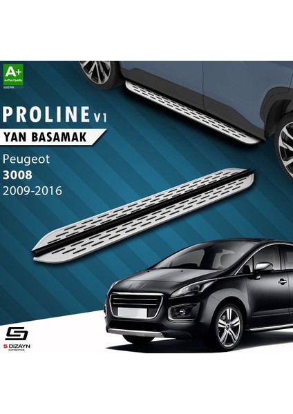 S-Dizayn Peugeot 3008 Oem Still Pro V1 Aluminyum Yan Basamak 183 cm 2009-2016