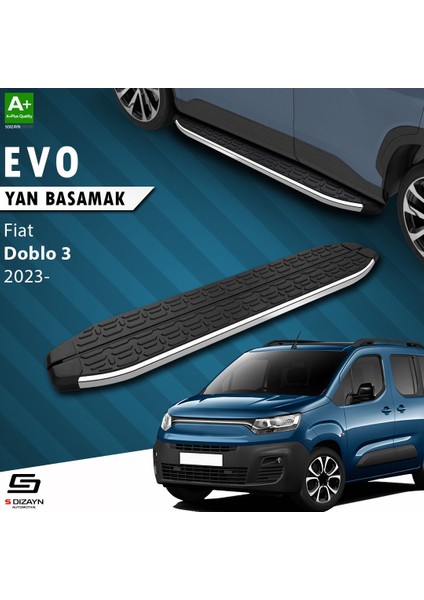 S-Dizayn Fiat Doblo 3 Evo Krom Yan Basamak 203 cm 2023 Üzeri