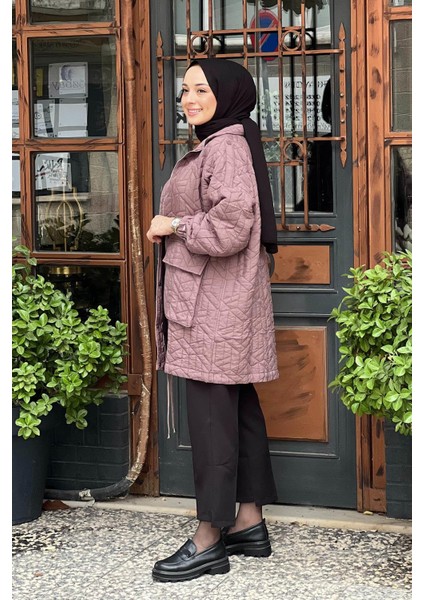 6913S Oversıze Kadın Kapitone Mont Kahve fiyatları