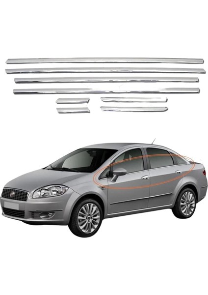 Fiat Linea Krom Set 16 Parça 2007 Ve Üzeri Paslanmaz Çelik