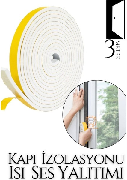Kapı Ses Isı Yalıtım Sünger Bant 3 Metre 718900