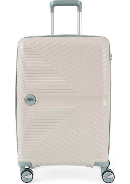 Kabin Boy Polipropilen Valiz 5239-S Beyaz-Mavi