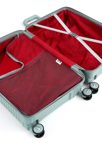 Orta Boy Polipropilen Valiz 5239-M Mavi