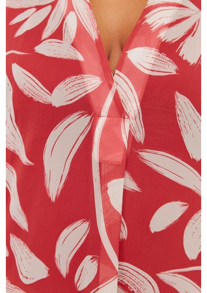 Yeni Oversize Plaj Günlük Şifon Dokuma V Yaka Kısa Kol Basic Midi Boy Büyük Beden Elbise fırsatları