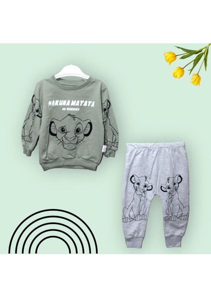 Hakuna Matata Mimiico Alt Üst Unisex Bebek Takımı