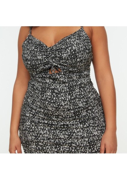 Yeni Slim Casual Günlük Bürümcük Örme V Yaka Askılı Kol Bodycone Mini Boy Büyük Beden Elbise fırsatları