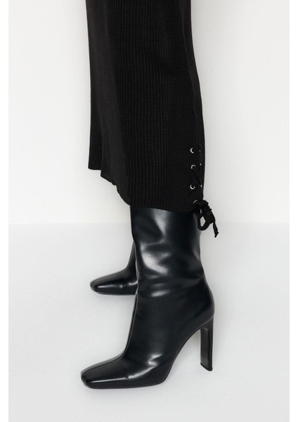 Yeni Fit Casual Günlük Ribana Kaşkorse Triko Dik Yaka Uzun Kol Shift Maxi Boy Tesettür Elbise modelleri