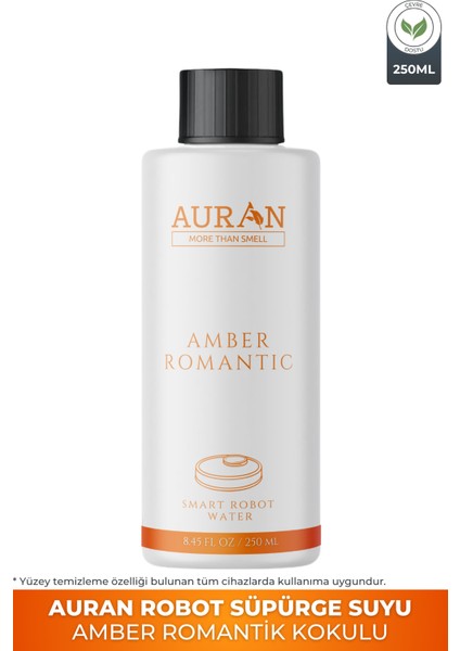 Amber Romantik Kokulu Akıllı Robot Süpürge Suyu Yüzey Temizleyici 250ml