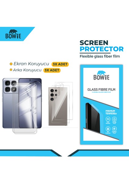 Xiaomi Black Shark 5 Pro için full kaplama ön arka nano tempered ekran koruyucu 3 adet set