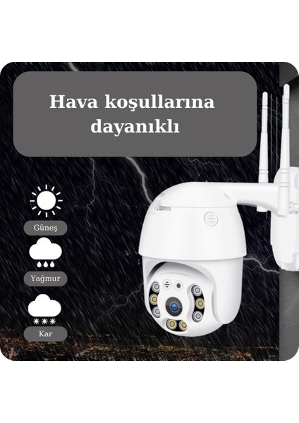 Dış Mekan Gece Görüş Mikrofonlu Wifi Kablosuz Güvenlik Kamerası